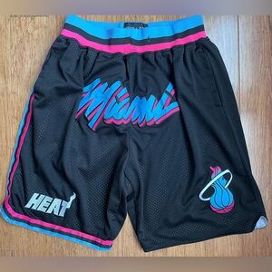 Miami Heat Just Don basketball shorts size Large 1606